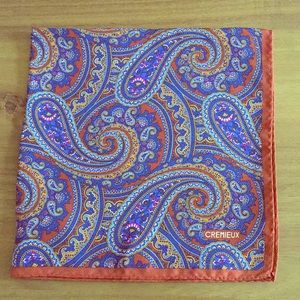 NWT DANIEL CREMIEUX MENS 100%SILK POCKET SQUARE